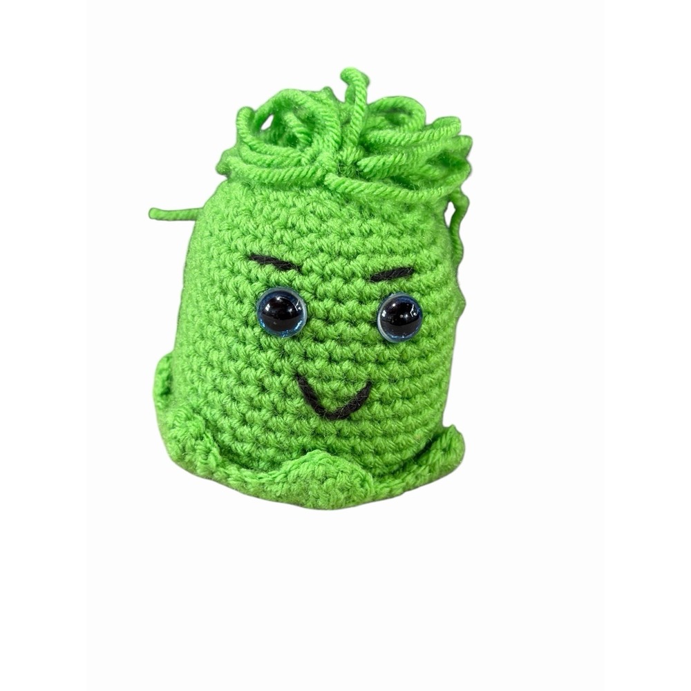 NEW Handmade Crochet Mini Monster Plushie acrylic green